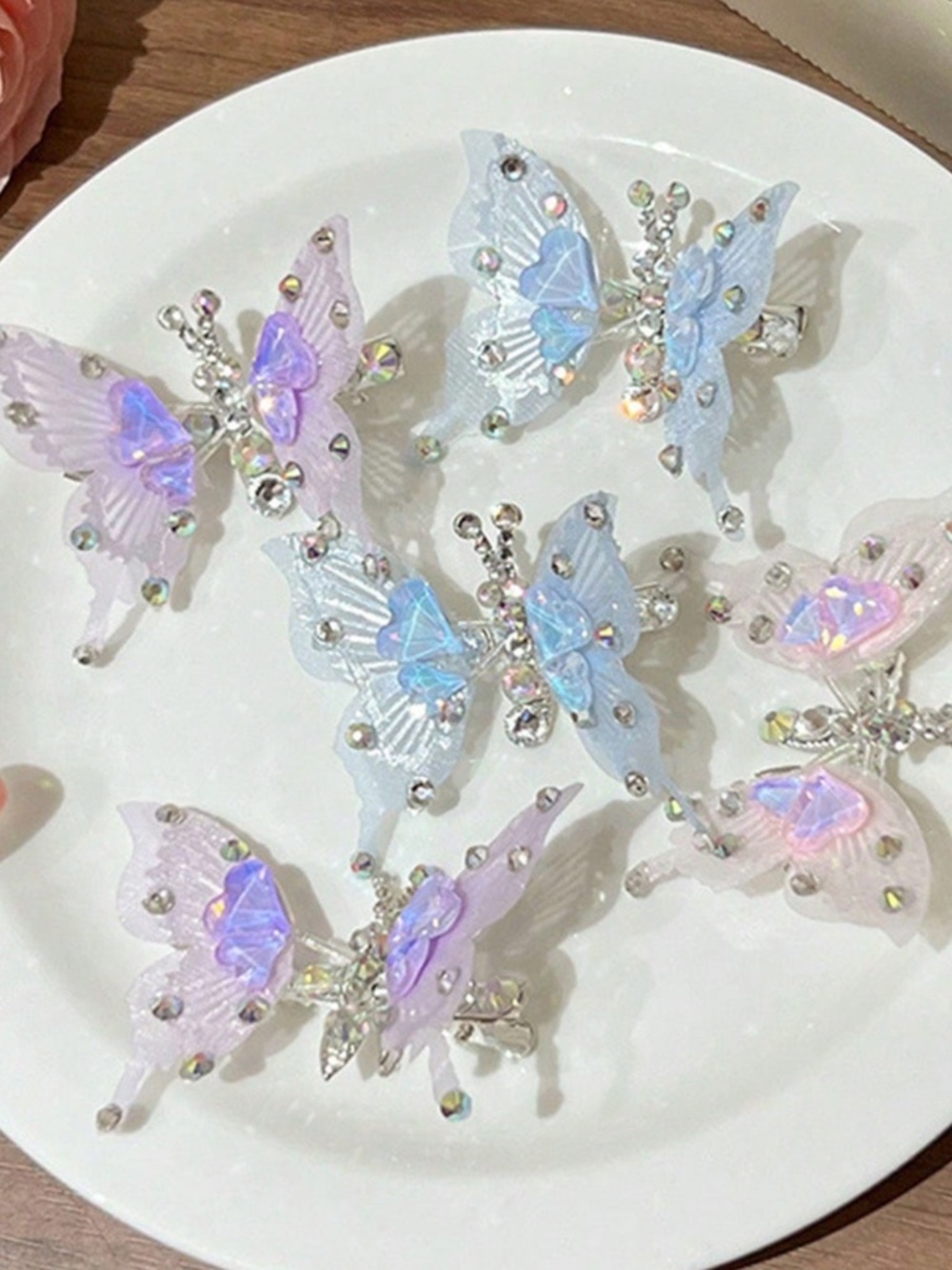 Boho Colorful AB Rhinestones Claw Hair Clip - Picture 7 of 7